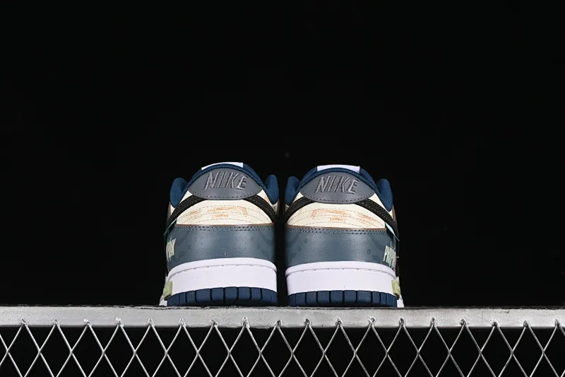 All Categories Nk SB Dunk Series Nk SB Dunk Low Low-top sneakers Nk Dunk Low Panda Prank Age of Sail Wave Search Beige Blue Black Low-top casual sneakers DD1391-400